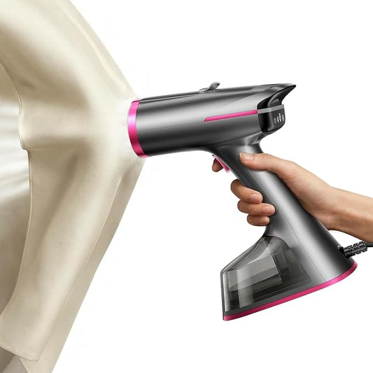 DRFLASH 2-in-1 Garment Steamer & Handheld Steam Iron with Vacuum Suction
