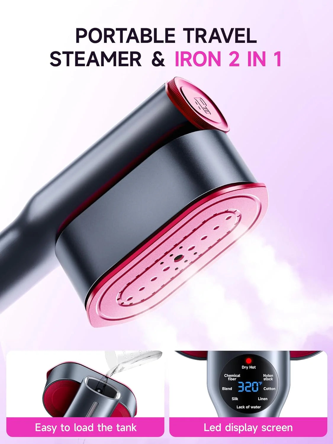 DRFLASH 2-in-1 Steamer & Iron for Clothes